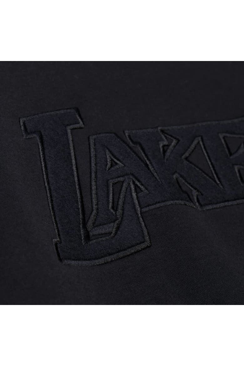 Men's Mitchell & Ness Black Los Angeles Lakers Phantom Fleece Sweatshirt, Alternate, color, Black
