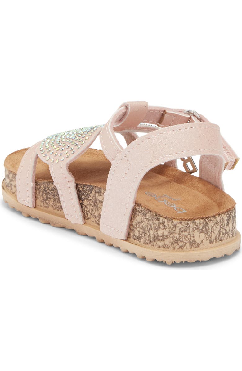 bebe Rhinestone Embellished Sandal, Alternate, color, Pink
