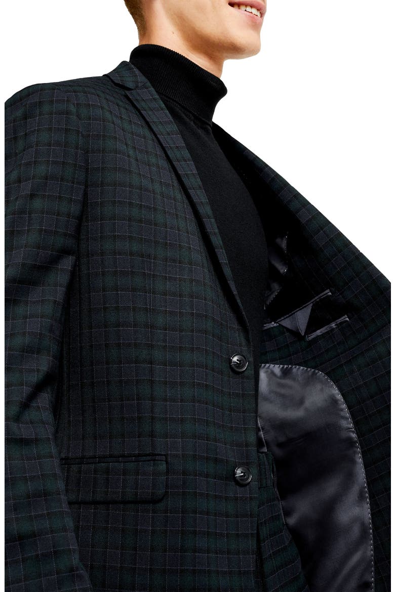 Bampton Check Slim Fit Suit Jacket, Alternate, color, NAVY BLUE