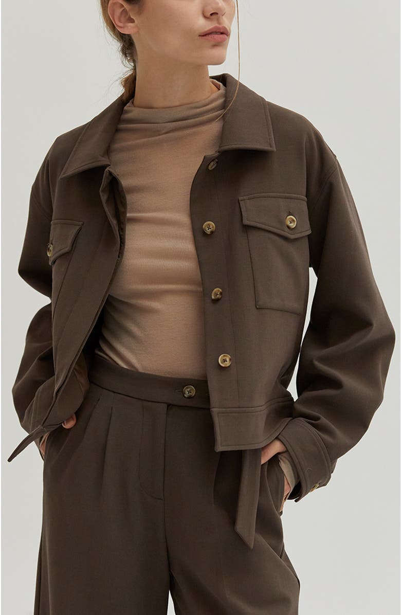 CRESCENT Gabardine Shirt Jacket, Alternate, color, 
