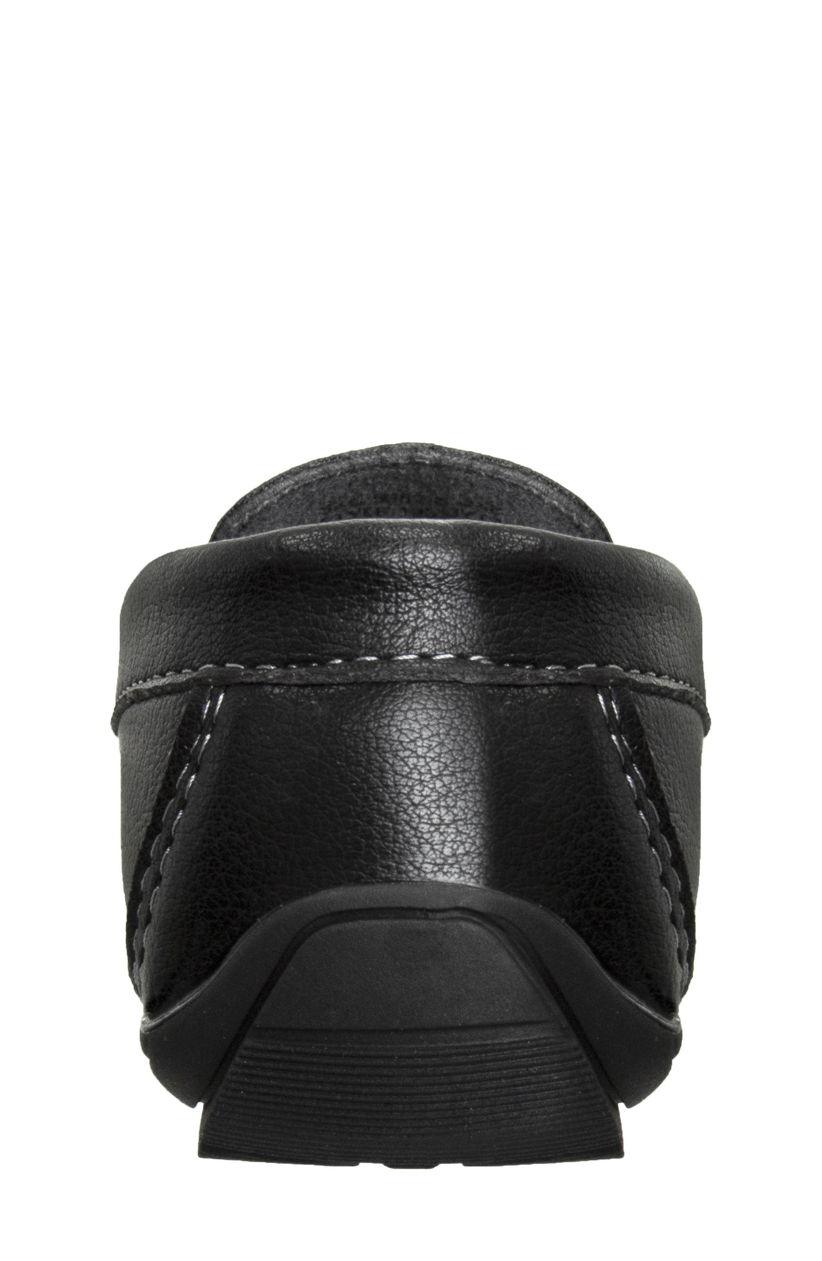 Kids' Faux Leather Loafer, Alternate, color, BLACK