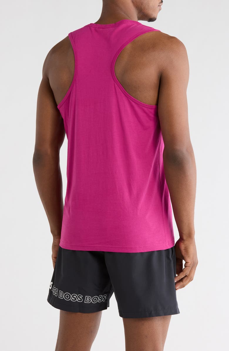 BOSS Beach Logo Tank Top, Alternate, color, Medium Pink