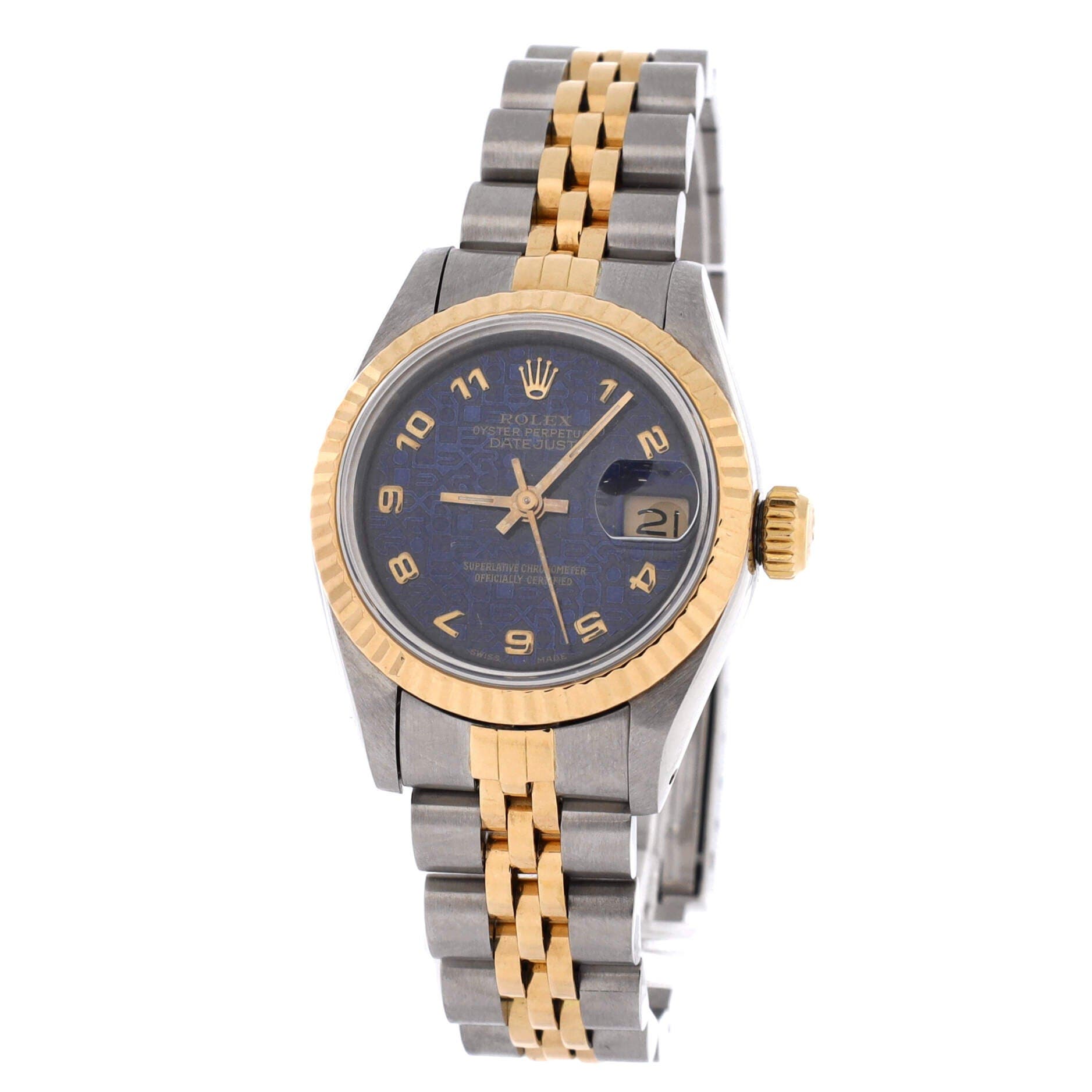 Oyster Perpetual Datejust Automatic Watch Stainless Steel and Yellow Gold 26, Alternate, color, Metallic Silver