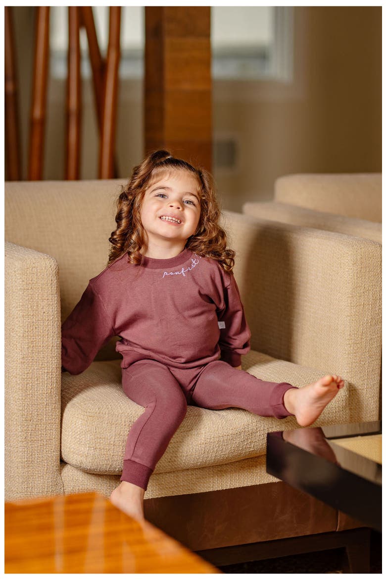 Girls Embroidered Set, Alternate, color, Berry