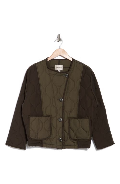 Industry Republic Clothing Colorblock Quilted Barn Jacket