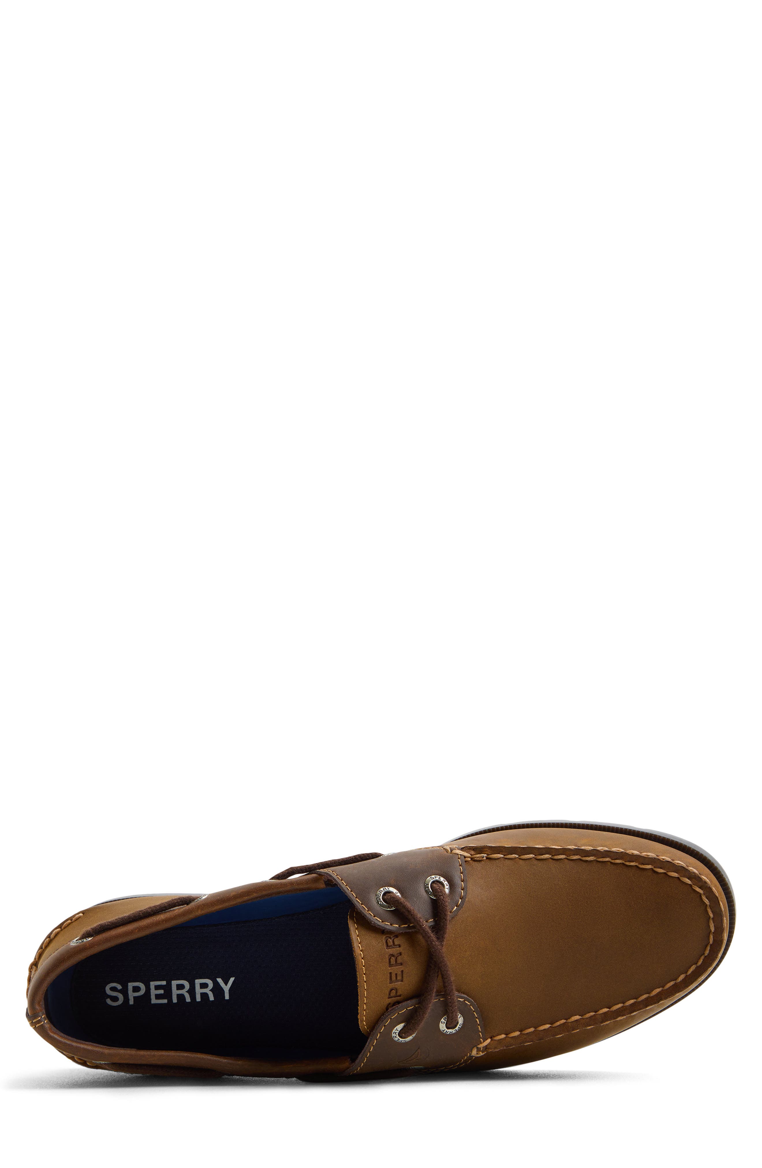 Leeward 2-Eye Boat Shoe, Alternate, color, BROWN