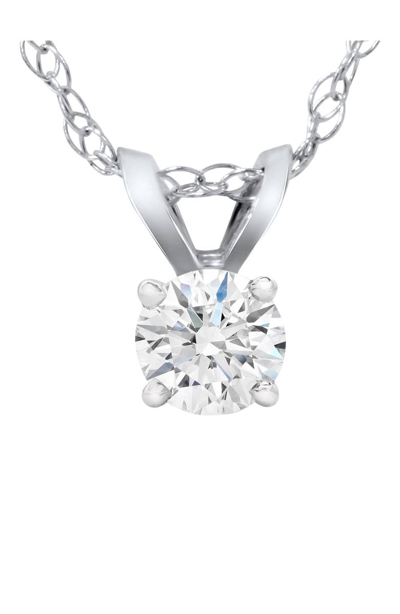 Bliss Diamond 1/4 Carat Solitaire Lab Grown Diamond Pendant 14K Gold, Main, color, 14K White Gold