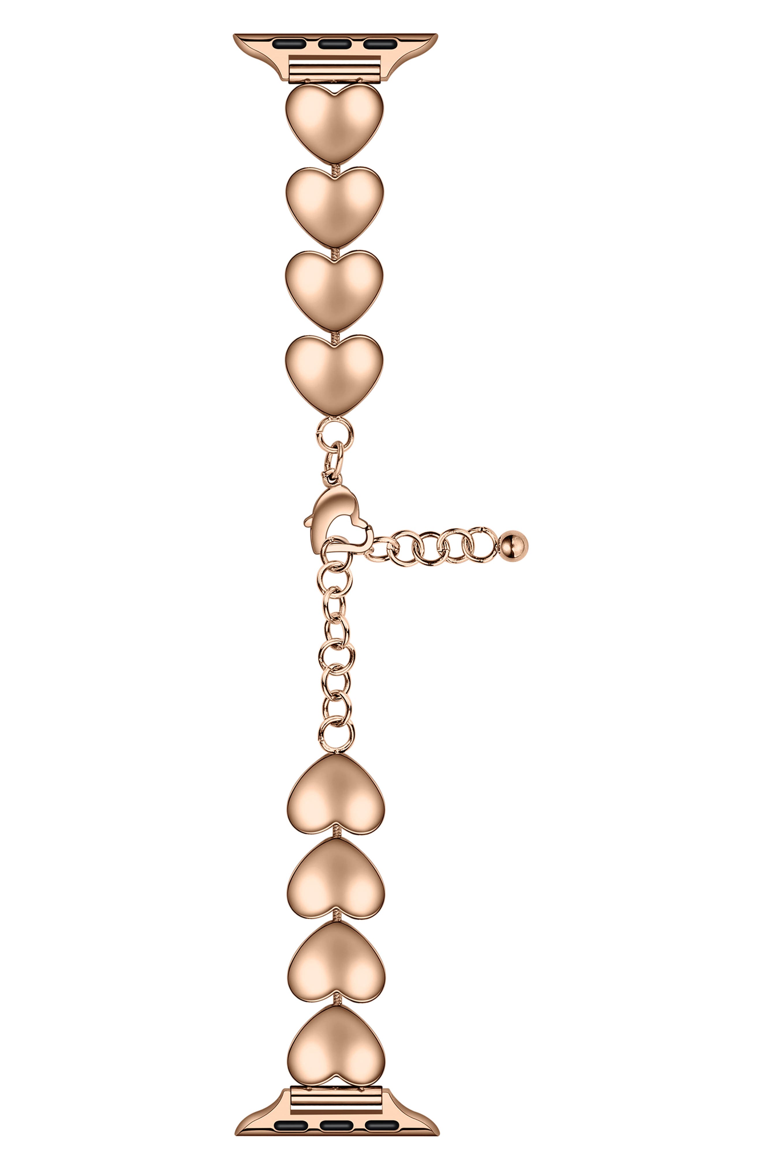 The Posh Tech Lover Heart Apple Watch® Watchband in Rose Gold 