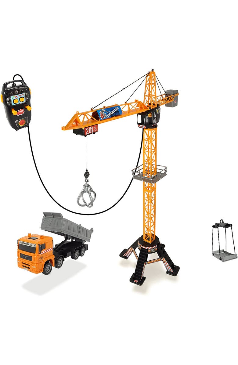 Dickie Toys HK Ltd Mega Crane Remote Control Set With Truck, Alternate, color, 