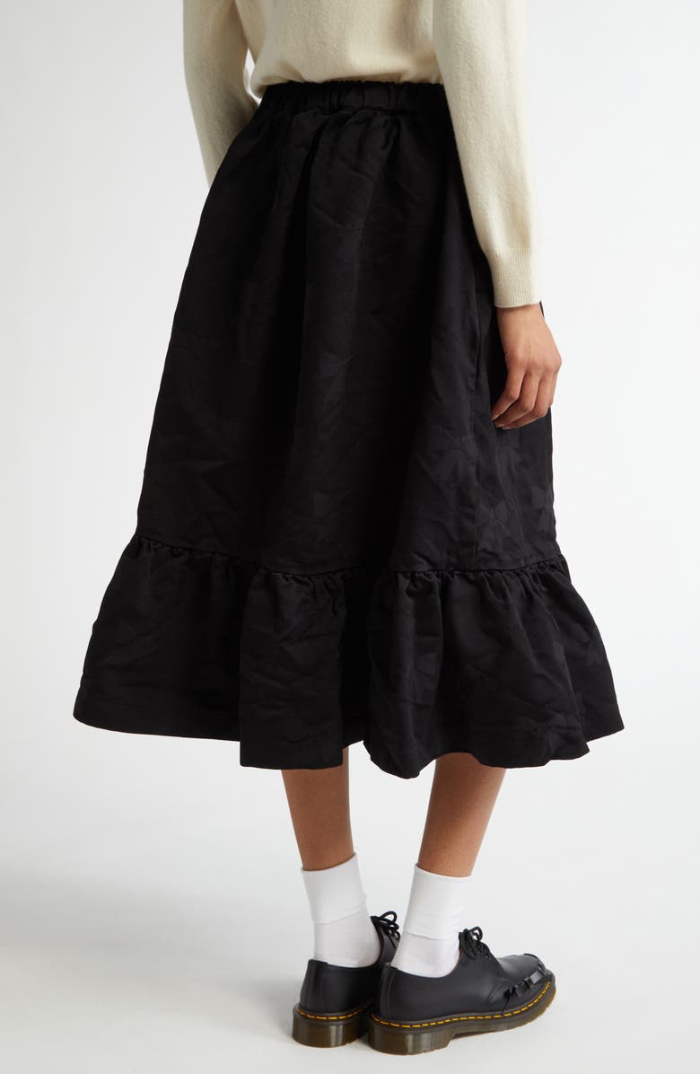 Comme des Garçons Girl Jacquard Ribbon Ruffle Skirt, Alternate, color, 
