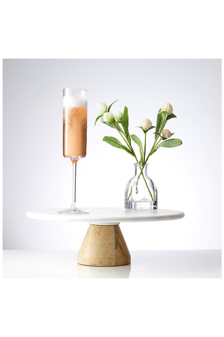 Claire Crystal Cylinder Champagne Glass - Set of 4, Alternate, color, CLEAR