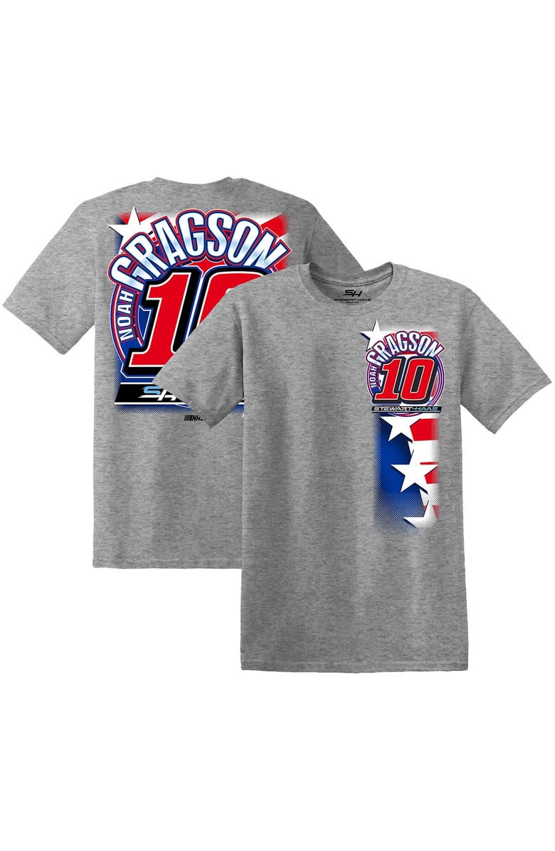 STEWART-HAAS RACING Men's Stewart-Haas Racing Team Collection Gray Noah Gragson RWB T-Shirt, Alternate, color, Gray