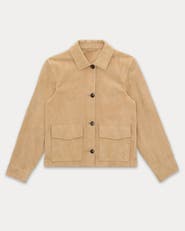 Fortela Maelle Suede Short Leather Jacket