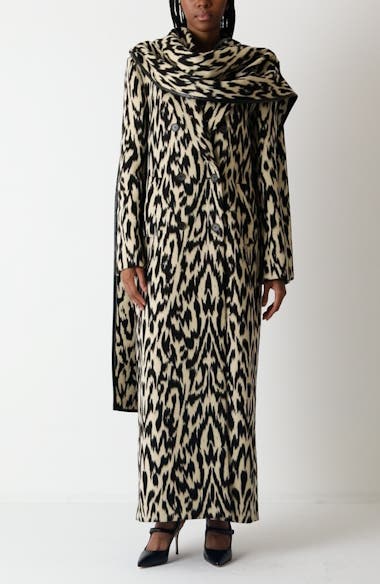 Brandon Maxwell The Demi Double Breasted Virgin Wool Coat with