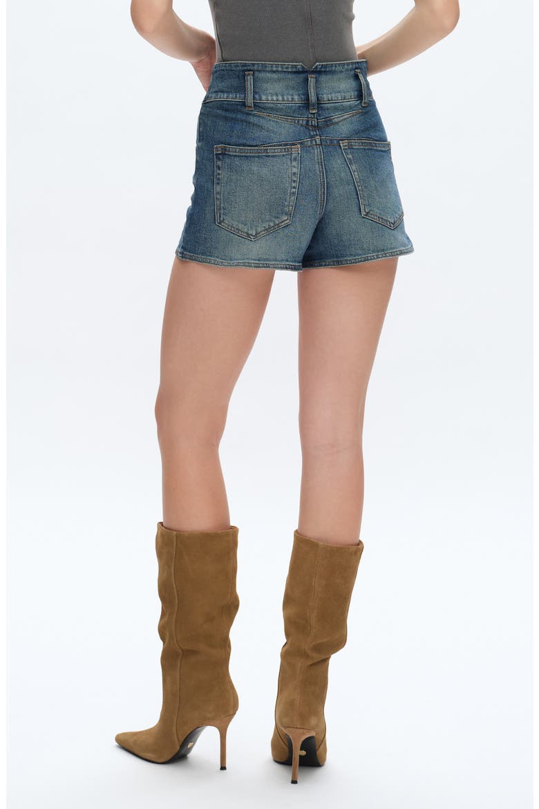 High Waist Denim Shorts, Alternate, color, AMY BLUE