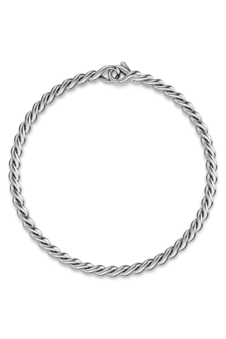 Men's Sculpted Cable Chain Bracelet, Alternate, color, SILVER