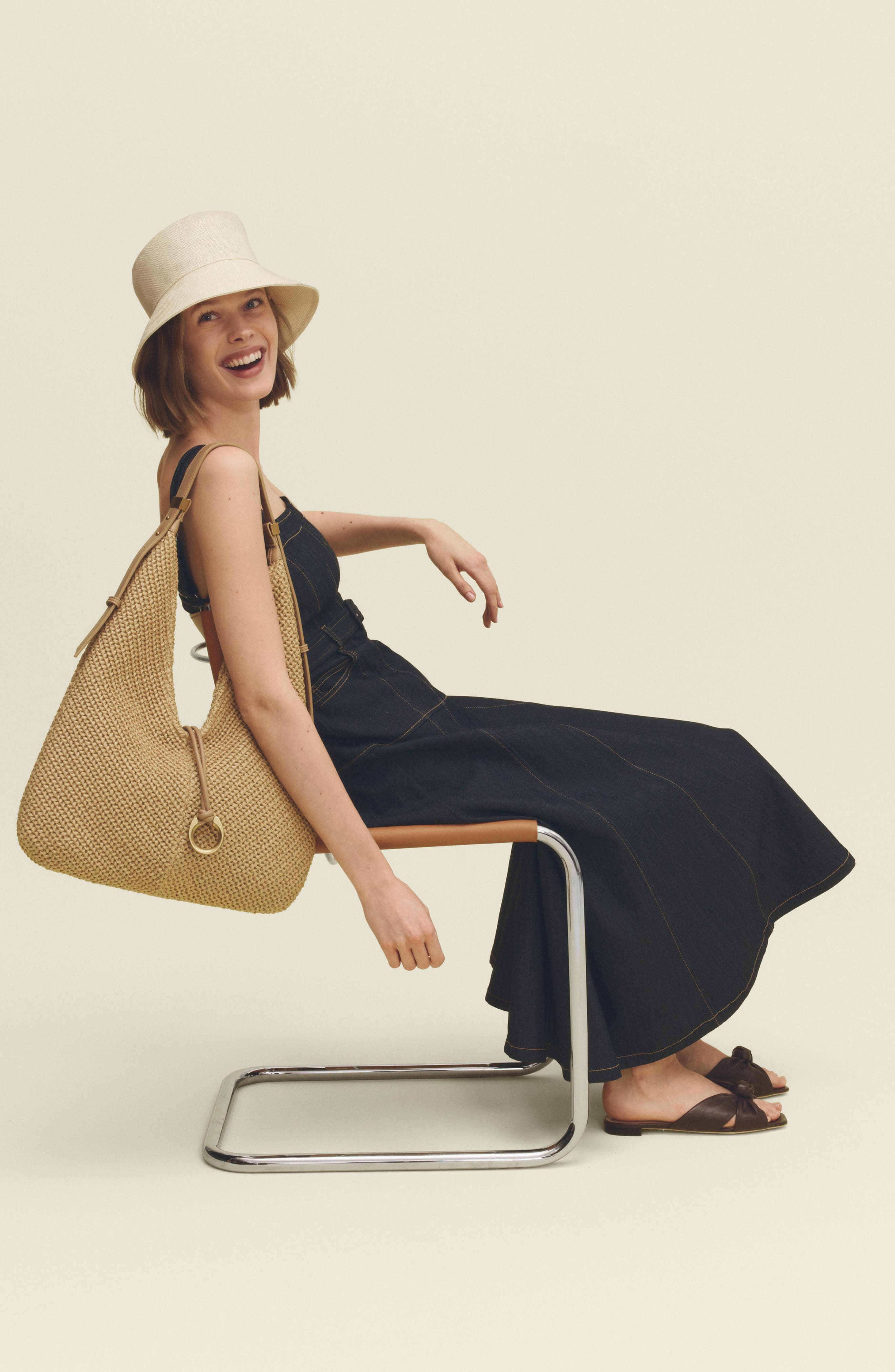 Mercer Raffia Shoulder Bag, Alternate, color, NATURAL