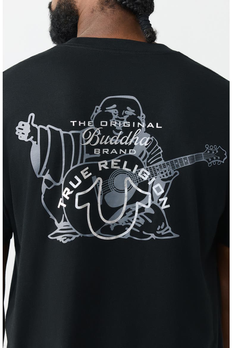 Envision Script Buddha Graphic T-Shirt, Alternate, color, JET BLACK