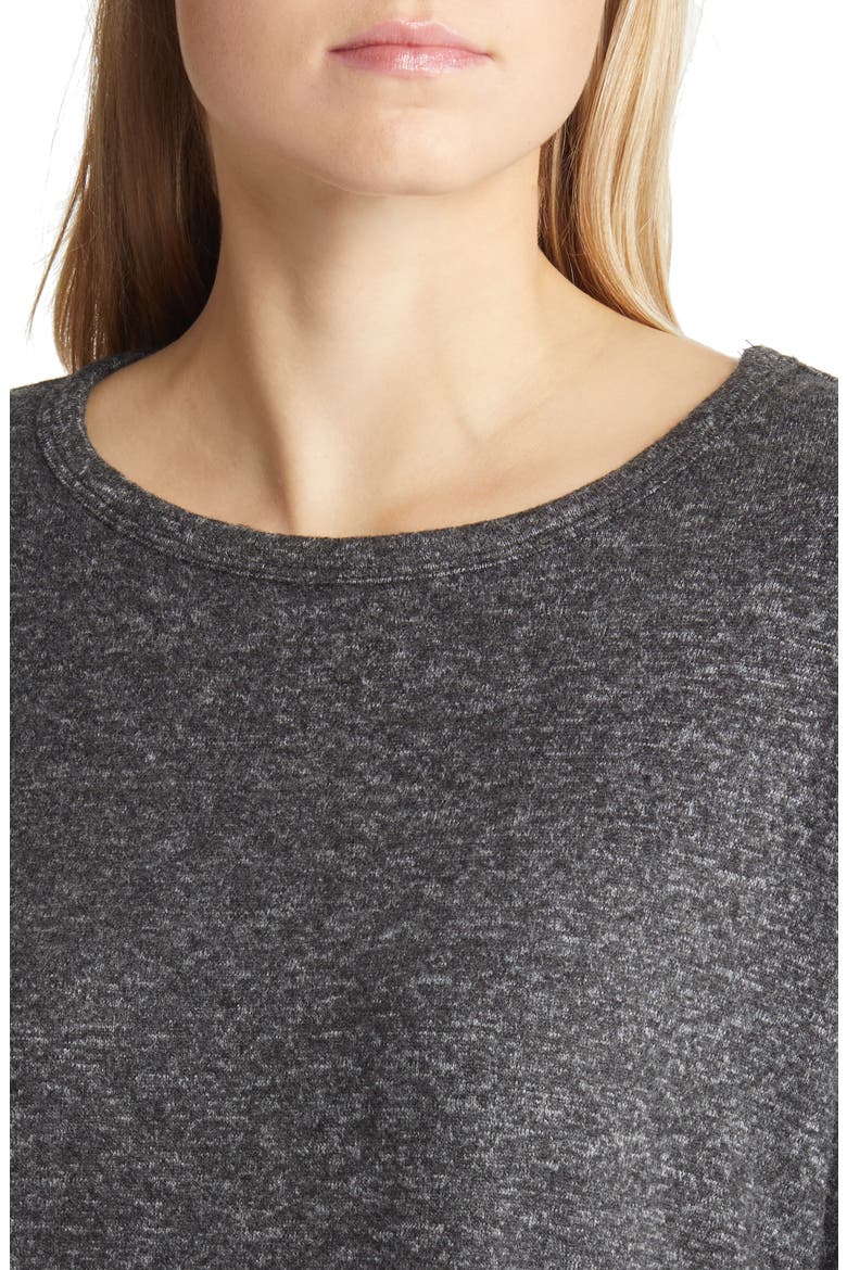 Long Sleeve Cloud Jersey Top, Alternate, color, CHARCOAL HEATHER