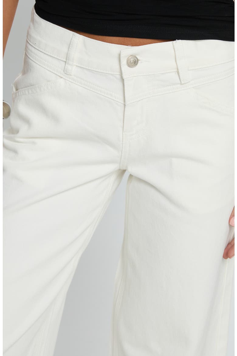 Catiana Low Rise Wide Leg Jeans, Alternate, color, WHITE