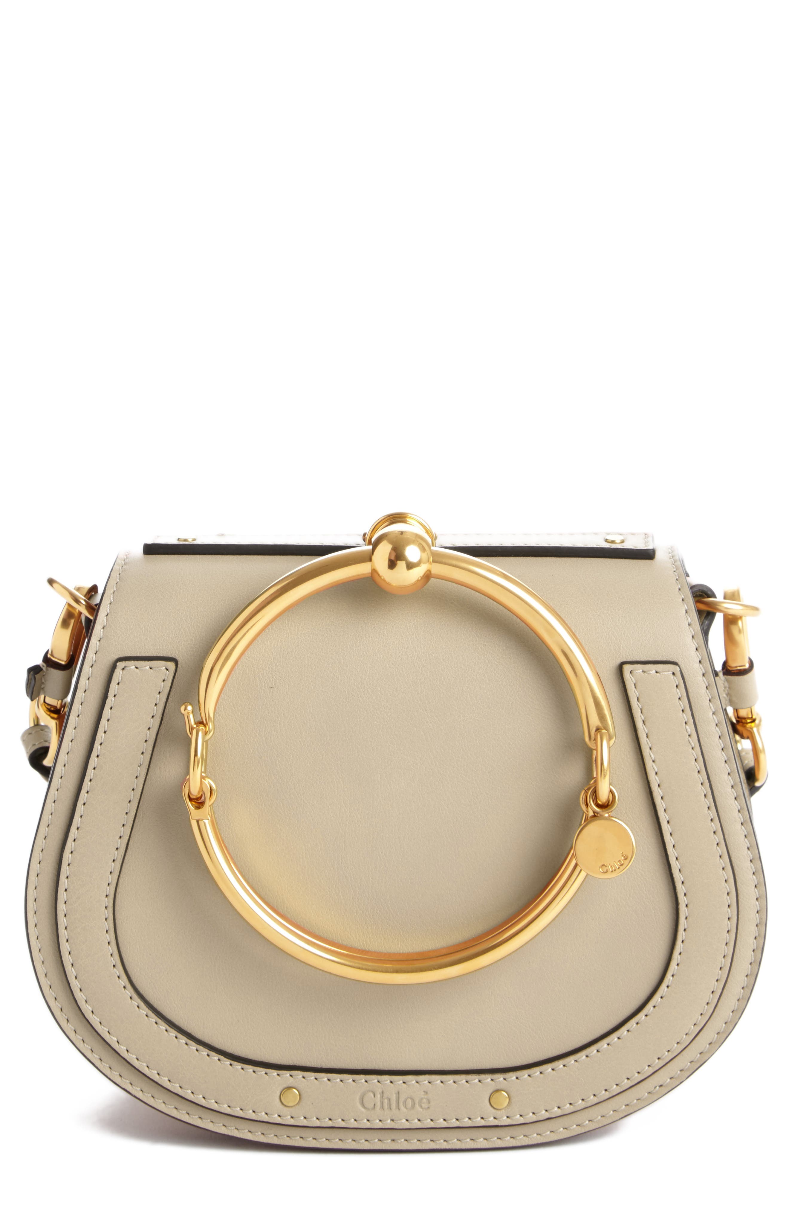 Small Nile Bracelet Leather Crossbody Bag, Main, color, MOTTY GREY