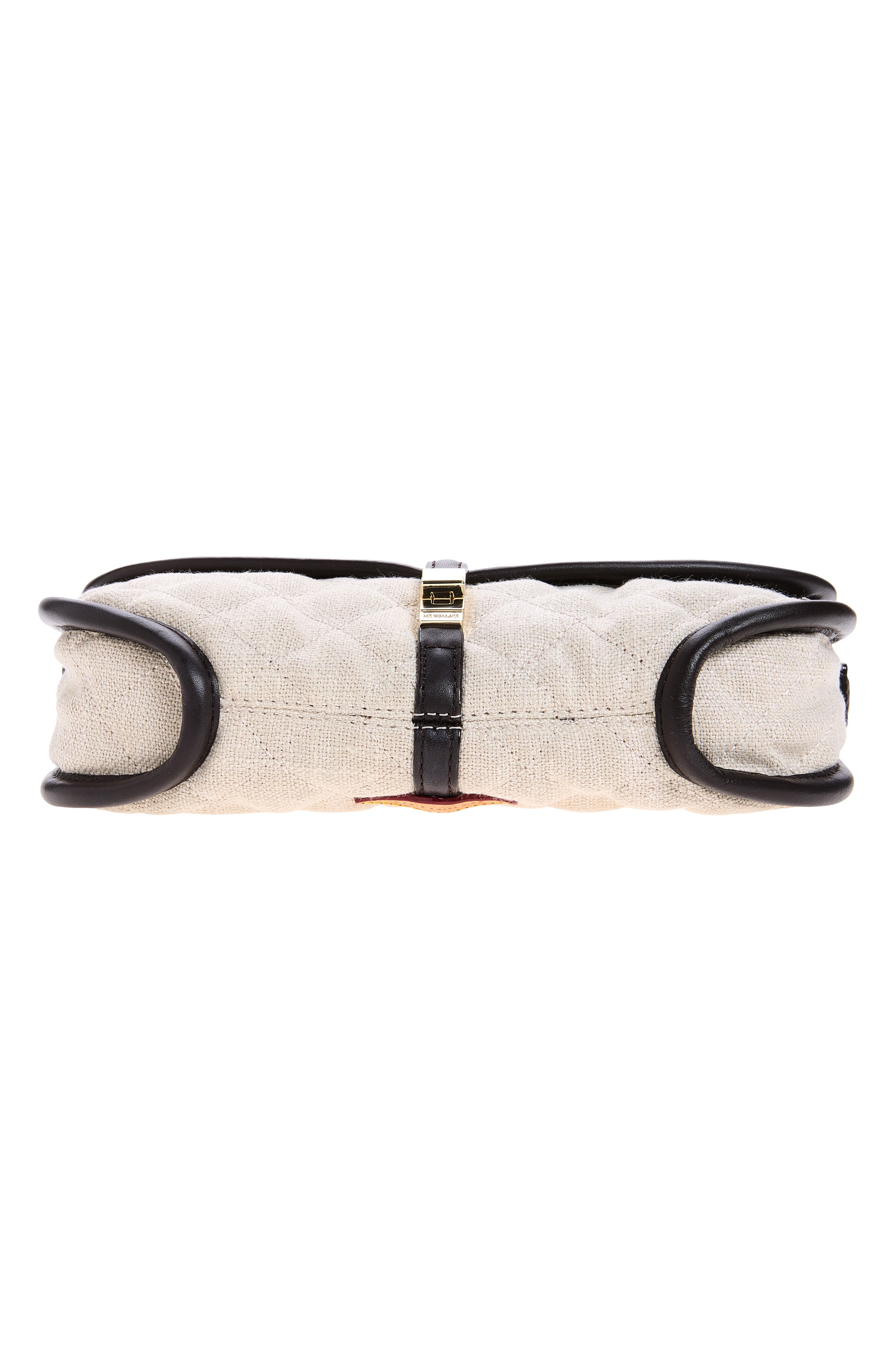 MZ Wallace Small Astor Convertible Quilted Linen Clutch, Alternate, color, Sandy Linen