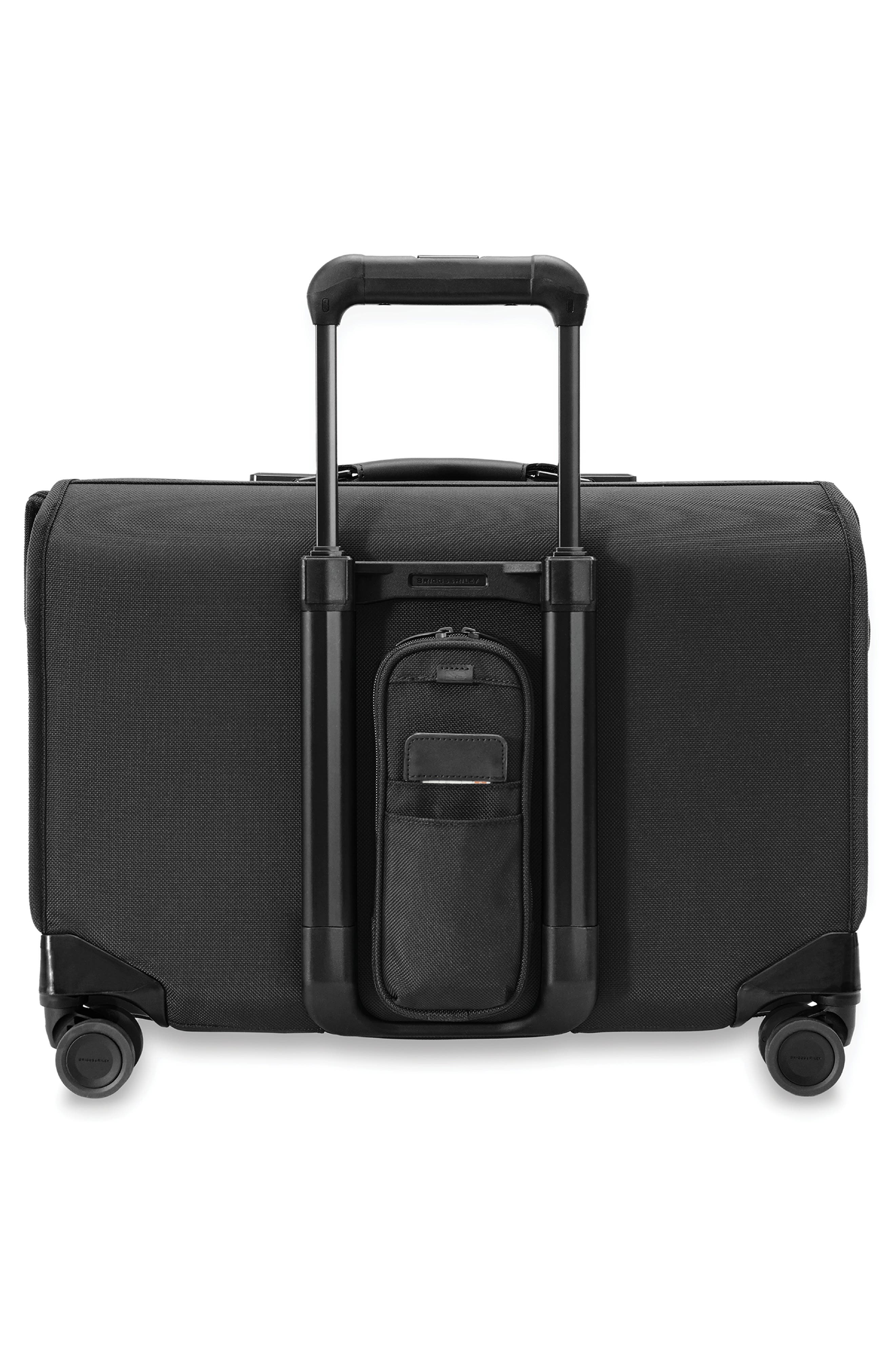 Briggs & Riley Baseline Wide Spinner Carry-On Garment Bag, Alternate, color, Black