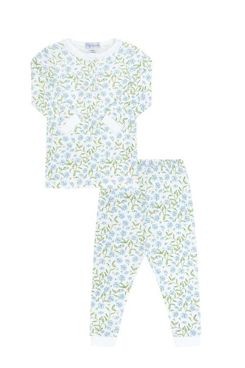 Blue Vines Print Pajama - Baby