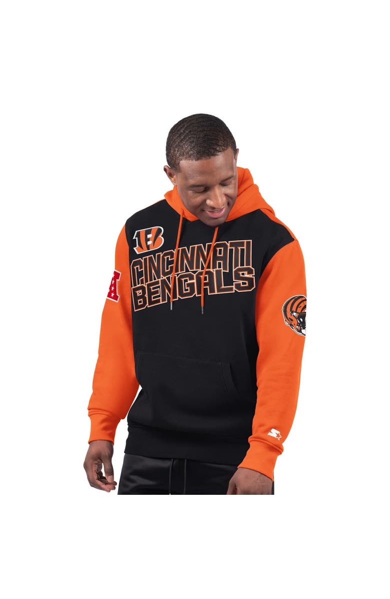 STARTER Men's Starter Black Cincinnati Bengals Extreme Pullover Hoodie, Alternate, color, Black