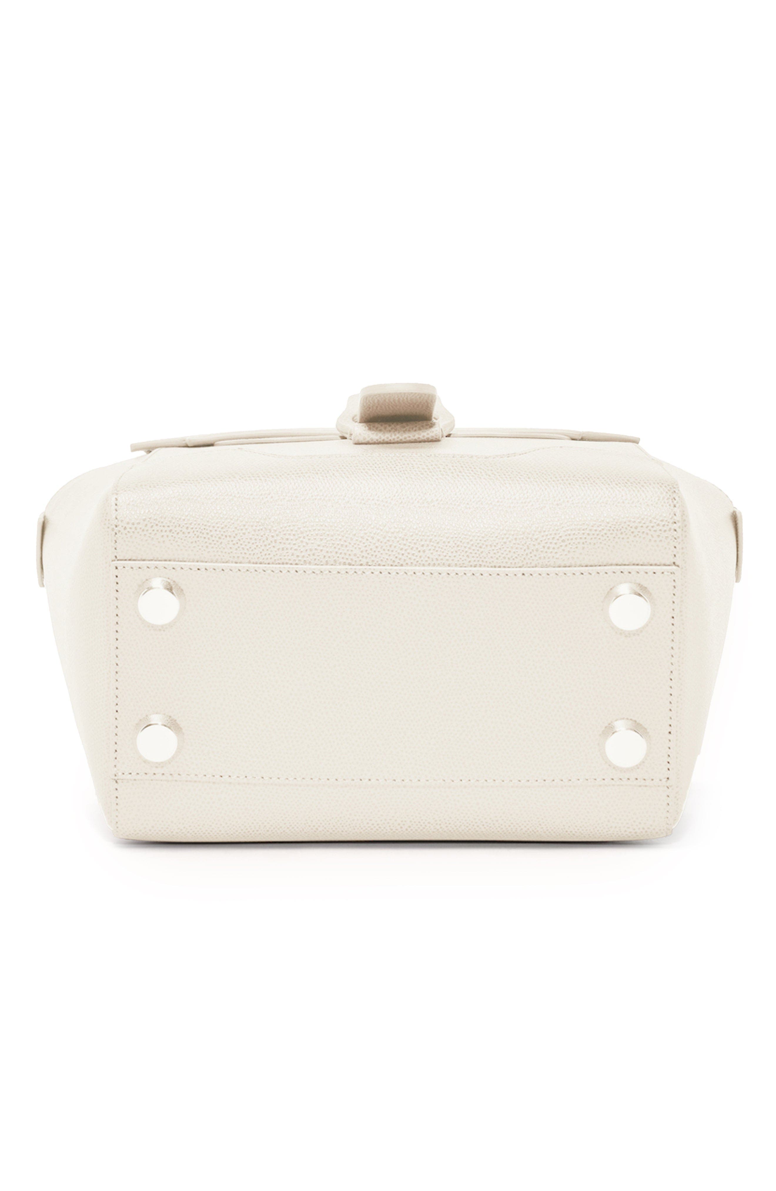 Mini Maestra Pebbled Leather 4-Way Convertible Handbag, Alternate, color, Cream