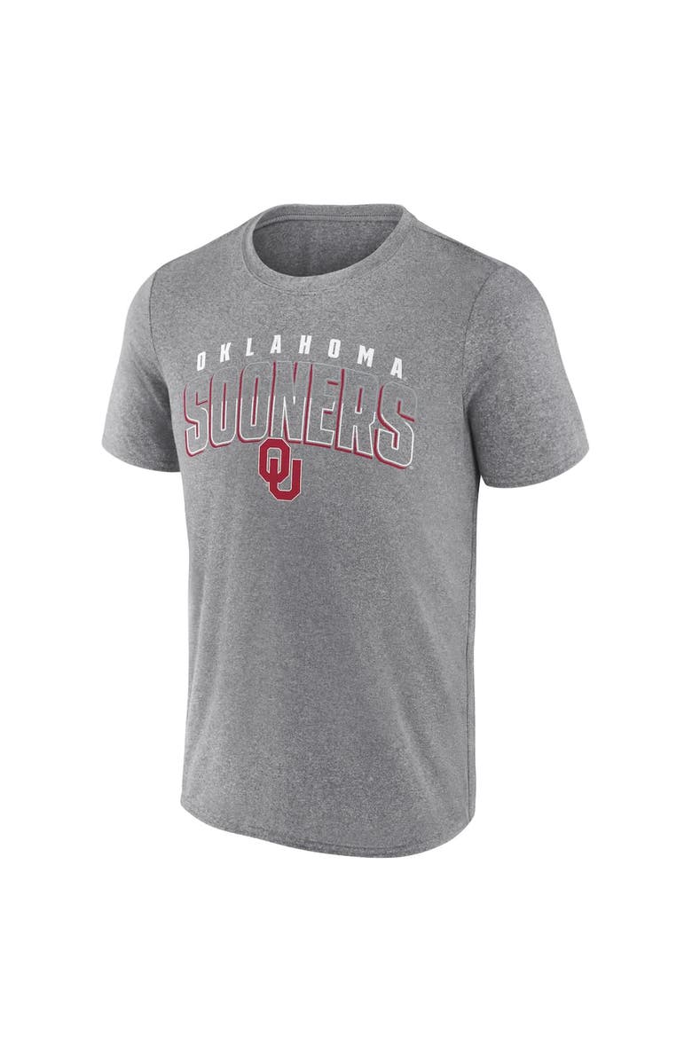 FANATICS Men's Fanatics Heather Gray Oklahoma Sooners Outline Split T-Shirt, Alternate, color, Heather Gray