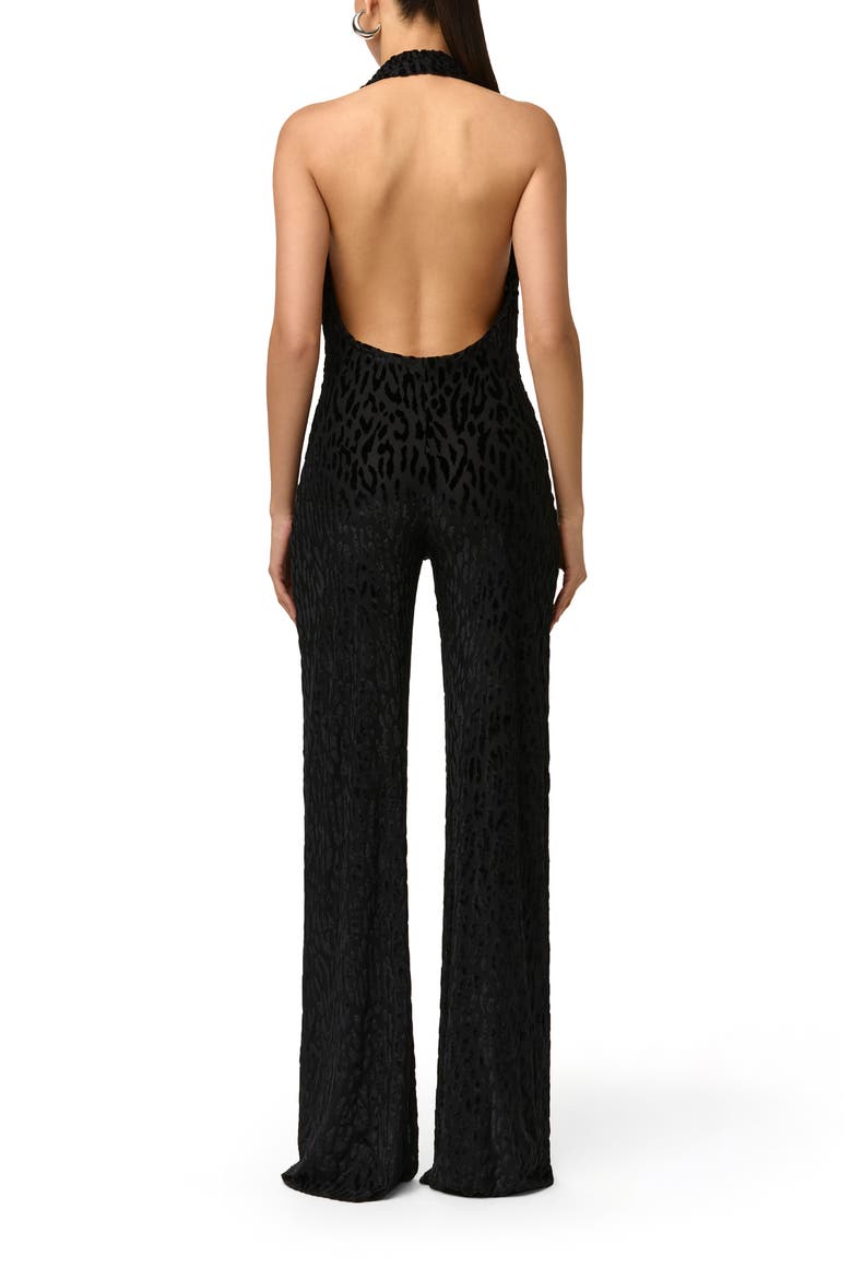 Burnout Halter Jumpsuit, Alternate, color, BLACK
