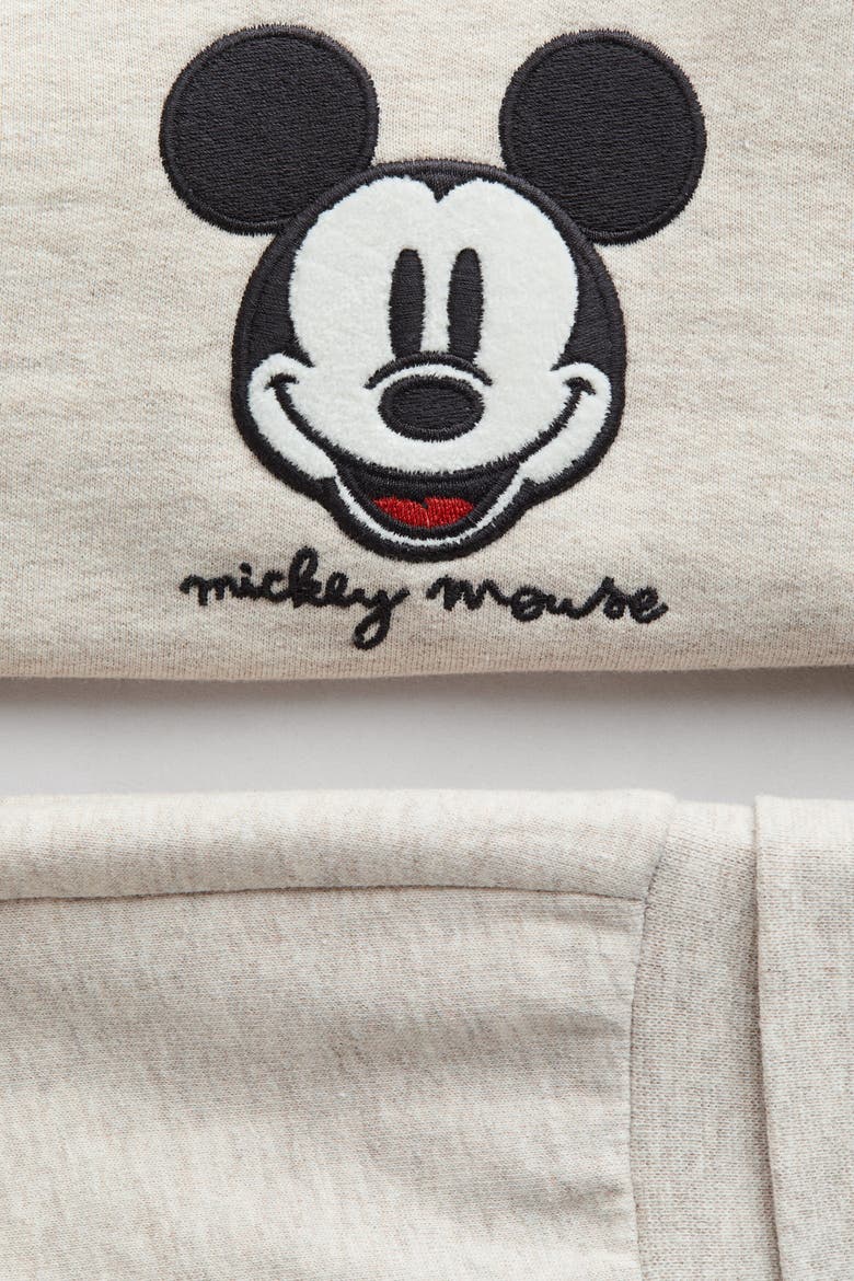 2-piece Appliquéd Sweatsuit, Alternate, color, Light beige/Mickey Mouse