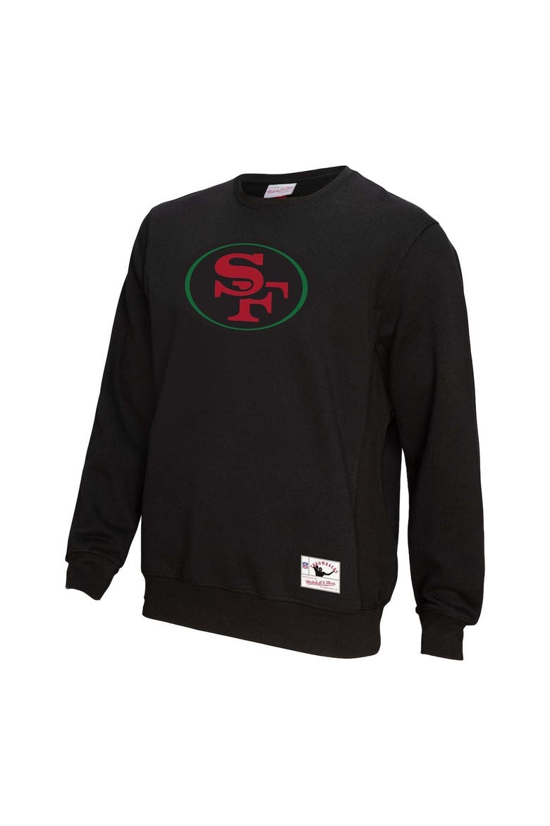 Unisex Mitchell & Ness Black San Francisco 49ers Black Excellence Collection Icon Pullover Sweatshirt, Alternate, color, Black