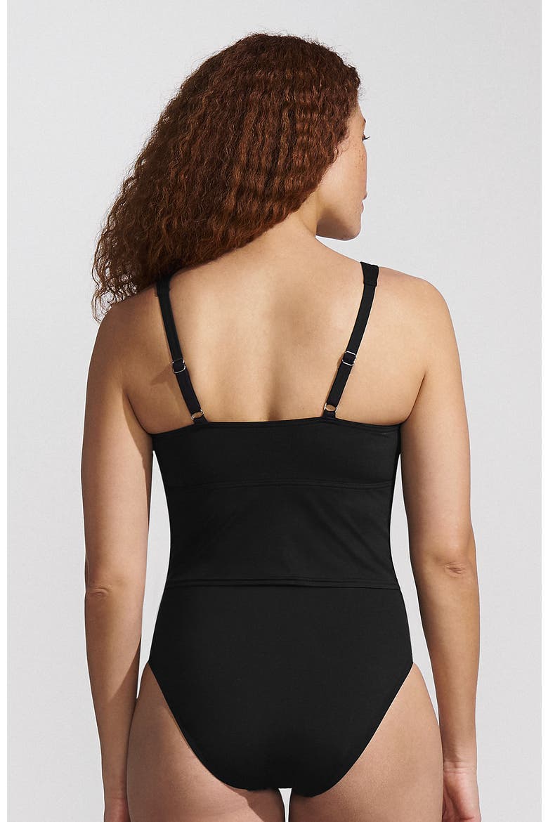 Sweetheart Wrap Midkini Top, Alternate, color, Black