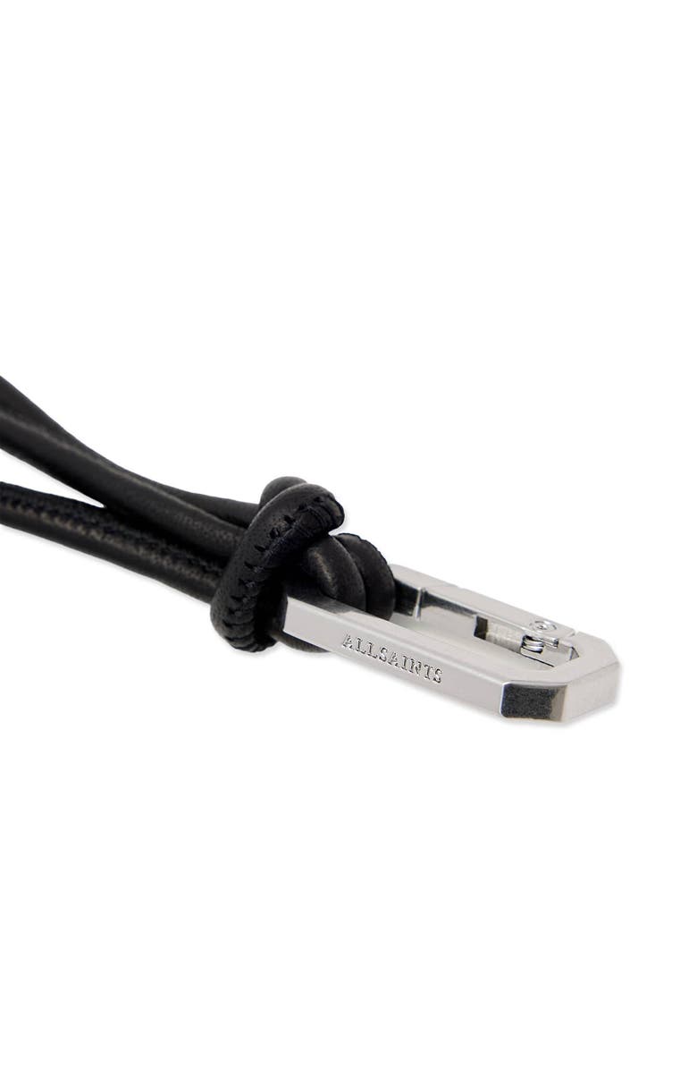 AllSaints Drip Heart Leather Keyring, Alternate, color,