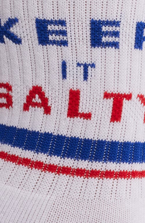 Friday Feelin ' Keep It Salty Crew Socks In White