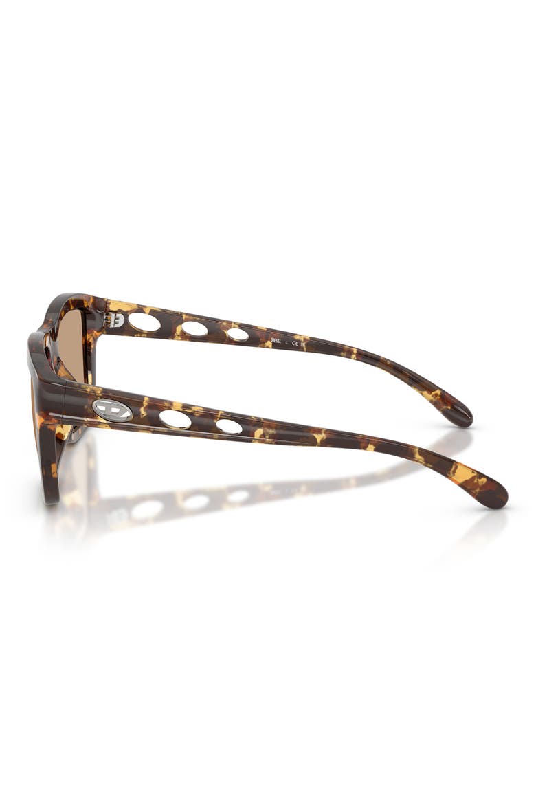 55mm Gradient Square Sunglasses, Alternate, color, HAVANA/ SOLID BROWN