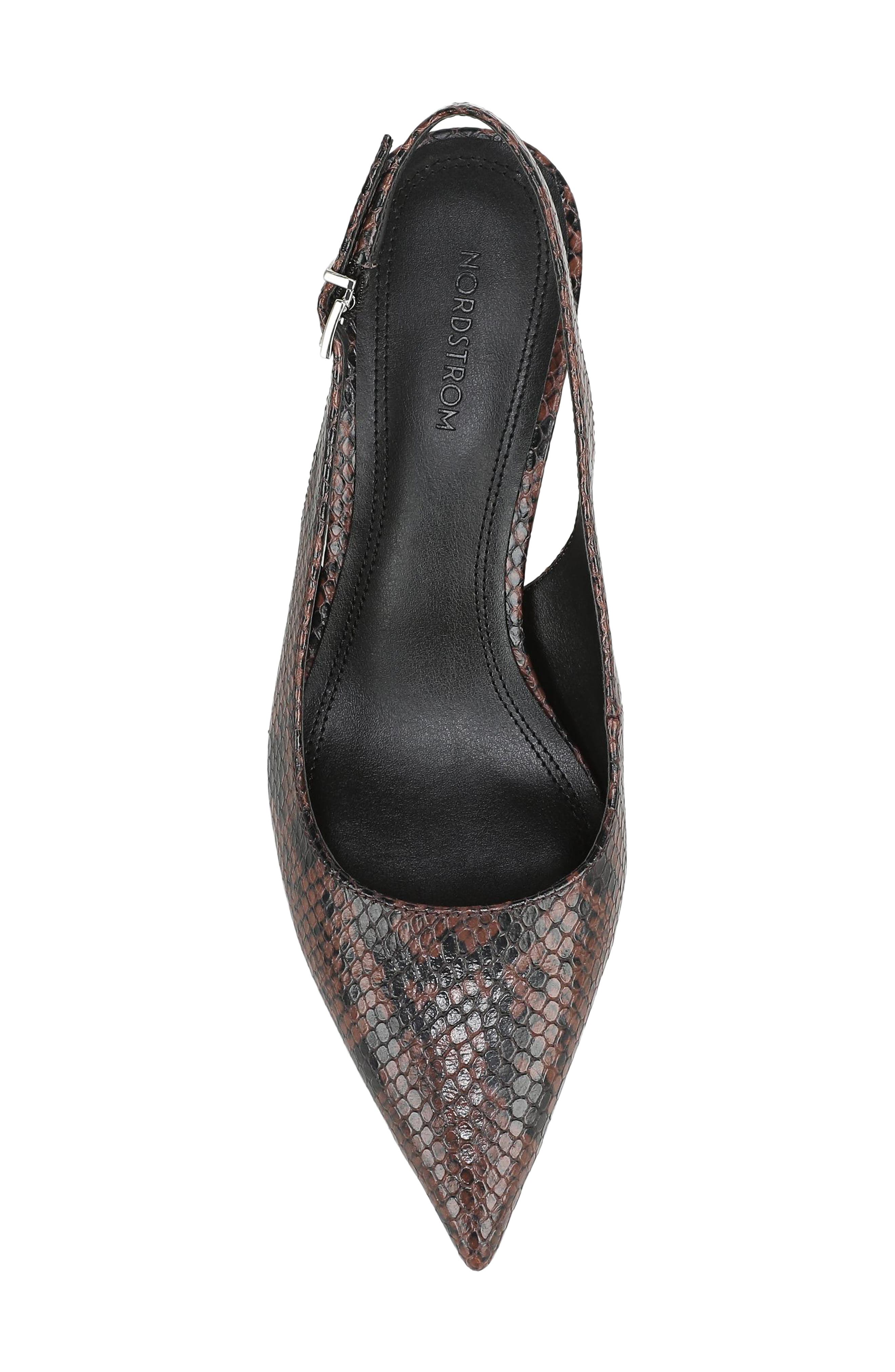 Liza Pointed Toe Pump (Nordstrom Exclusive), Alternate, color, BROWN BLACK SNAKE