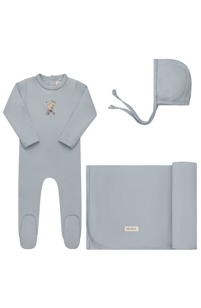 Ely's & Co. Playful Mouse Collection - Layette Set, Main, color, Blue