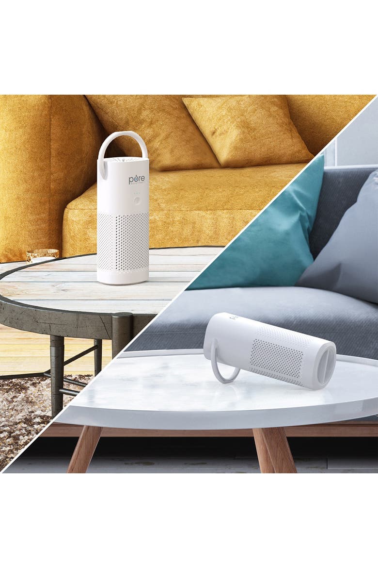 PureZone Mini Portable True HEPA Air Purifier - White, Alternate, color, WHITE