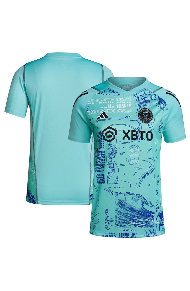 adidas Women's adidas Green Inter Miami CF 2023 One Planet Replica Jersey, Main, color,