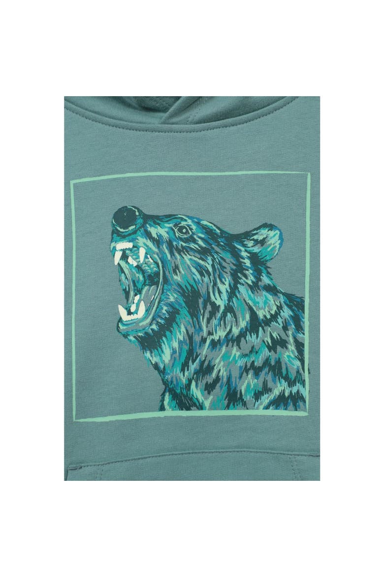 Childrens/Kids Bear Glow In The Dark Hoodie, Alternate, color, Light Blue