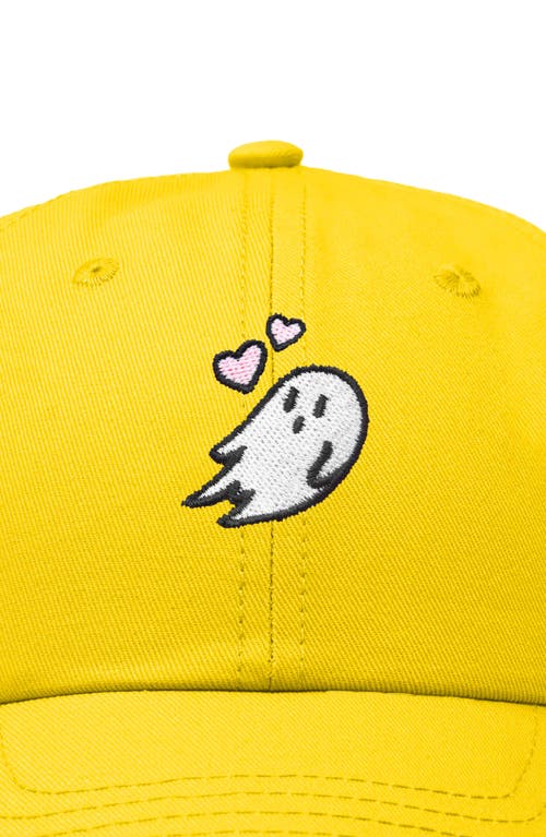 Dalix Heartly Ghost Embroidered Cap In Gold