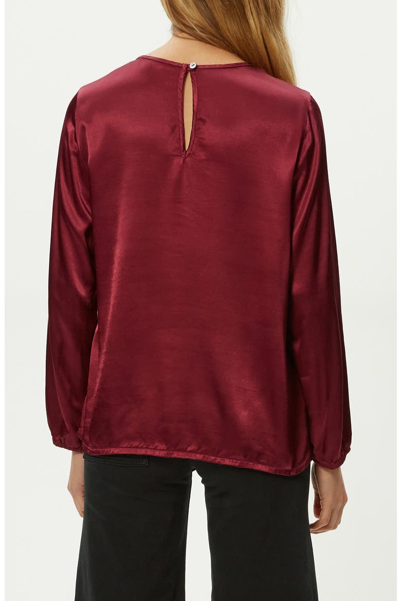 Lali Satin Top, Alternate, color, GARNET