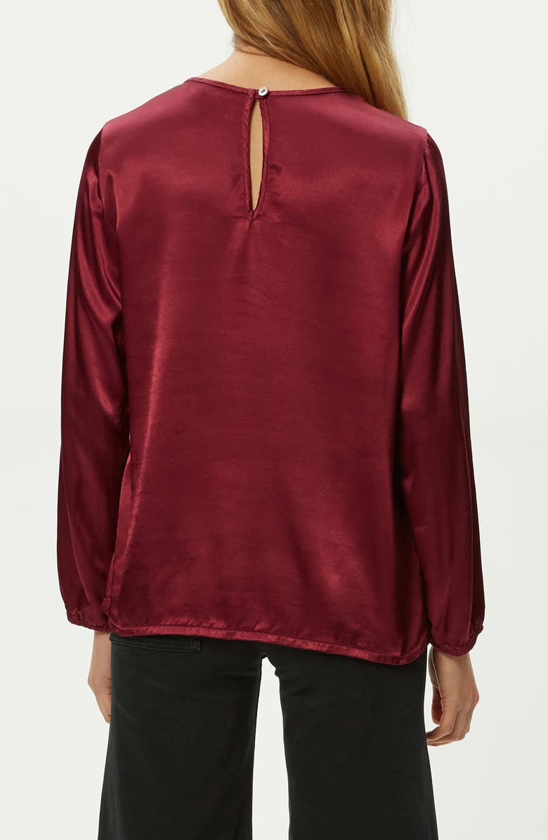Michael Stars Lali Satin Top, Alternate, color, Garnet