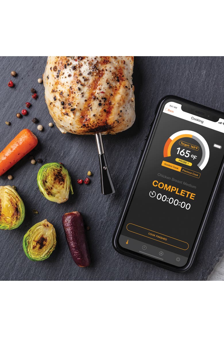 STAKE Extended Range Wireless Bluetooth Thermometer, Alternate, color, Black/Silver