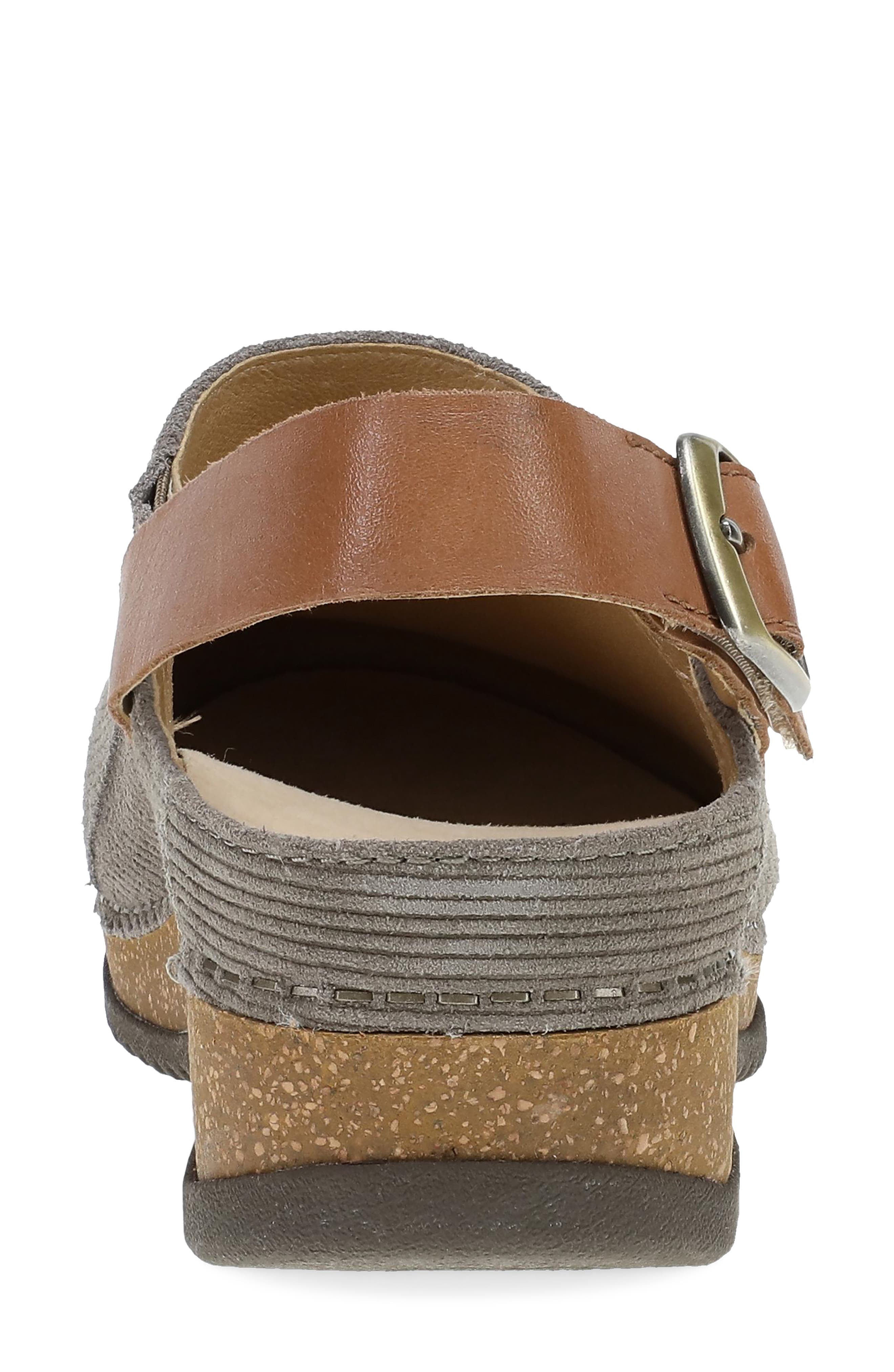 Merrin Slingback Clog, Alternate, color, STONE EMBOSSED SUEDE
