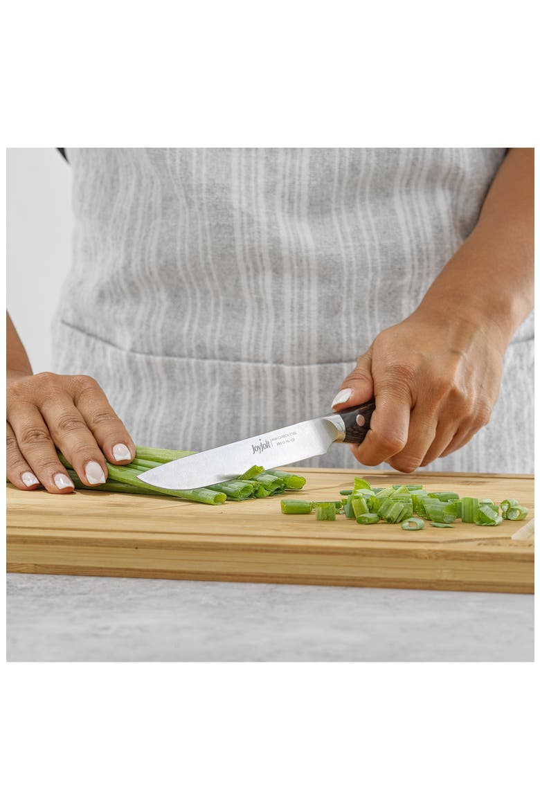 Stainless Steel Utility Knife & Paring Knife 2-Piece Set, Alternate, color, SILVER/ BLACK
