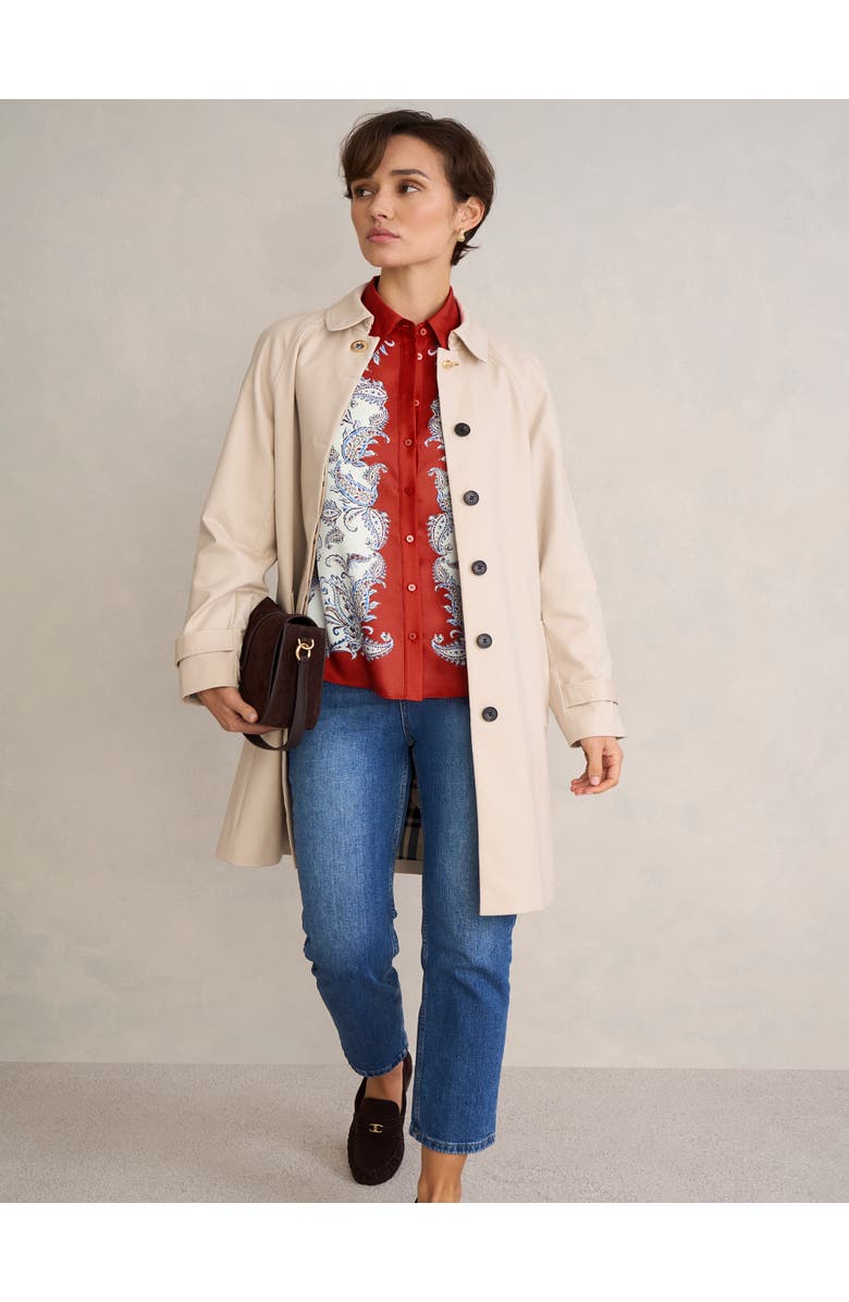 HOBBS LONDON Mariella Print Shirt, Alternate, color, Cream Multi